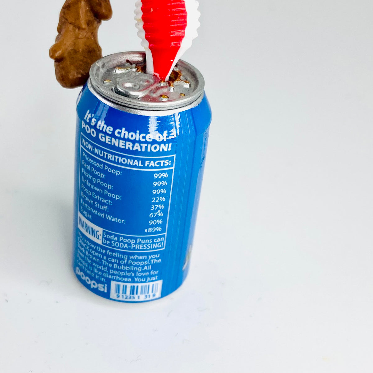 ZURU | Mega Gross Mini Brands | Series 2 | Rare | POOPSI Soda Can | Pepsi Parody Figure