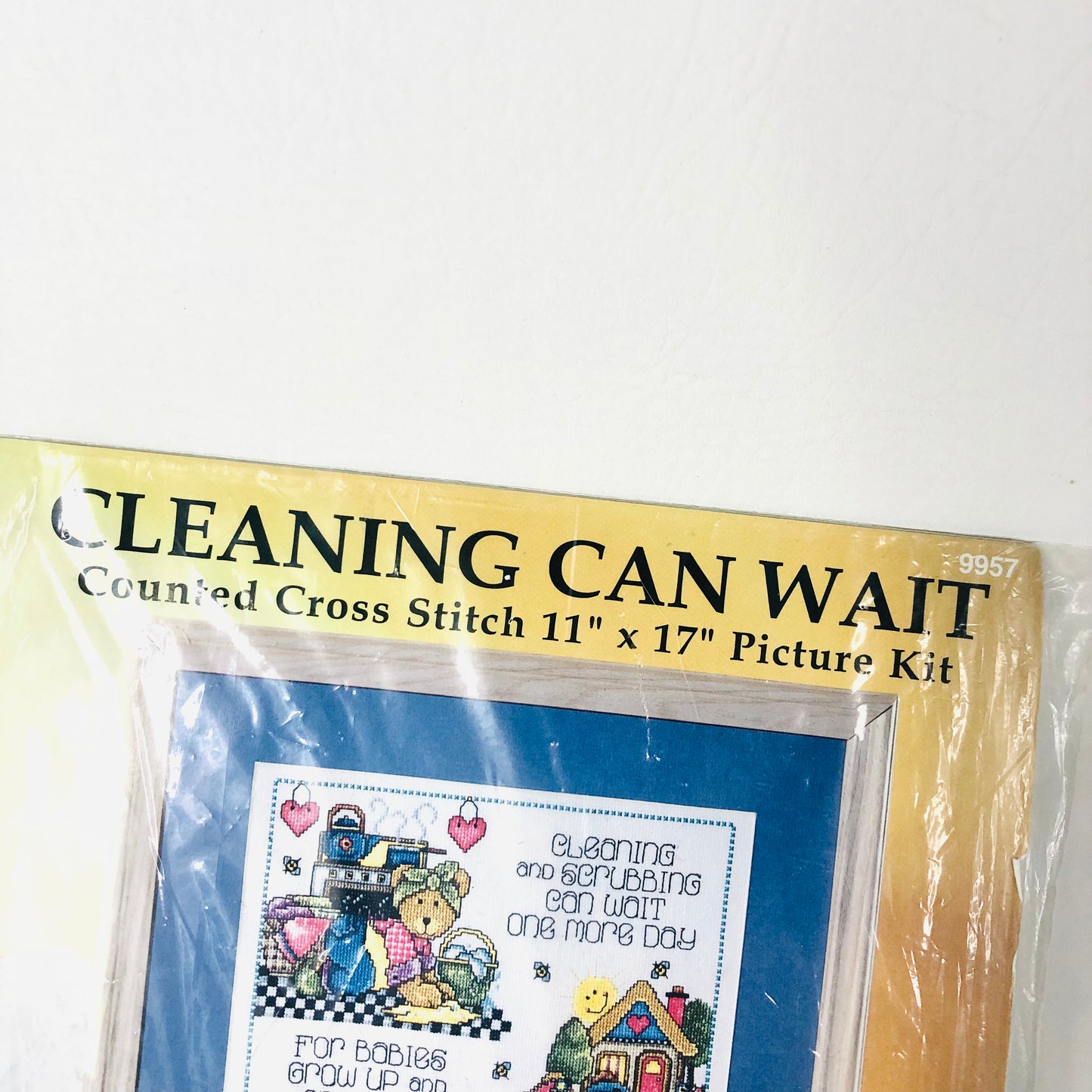 Design Works “Cleaning Can Wait” Counted Cross Stitch Kit 9957 Bears NEW