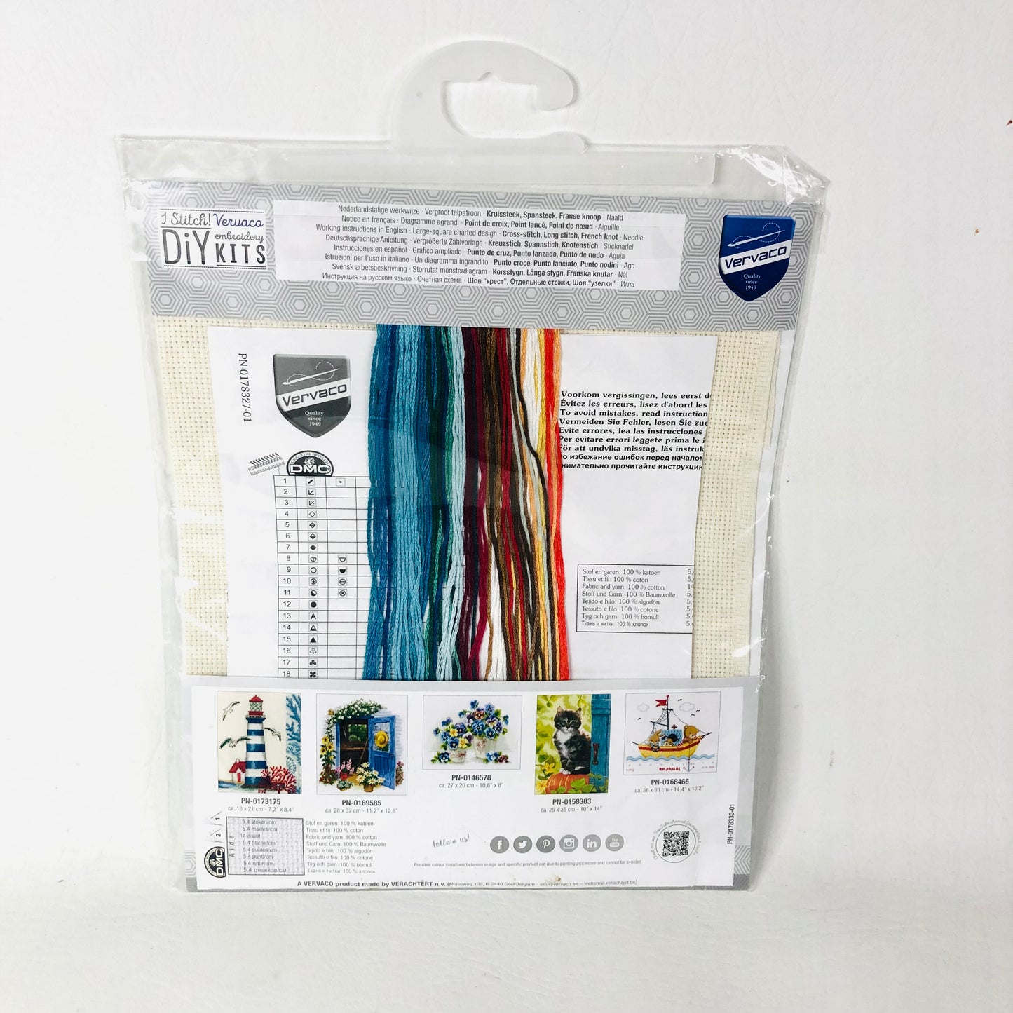 Vervaco Counted Cross Stitch Kit - Sailboat Nautical Seaside Decor NEW Complete