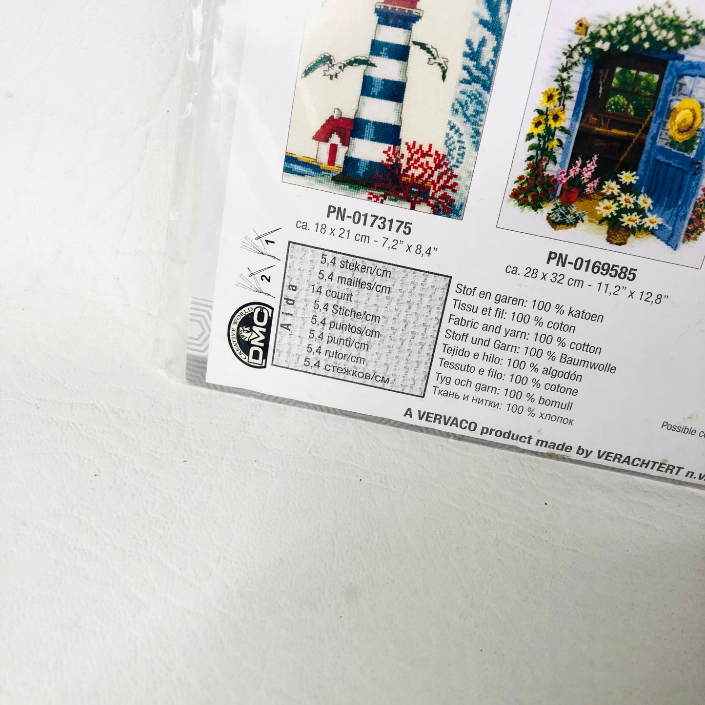 Vervaco Counted Cross Stitch Kit - Sailboat Nautical Seaside Decor NEW Complete