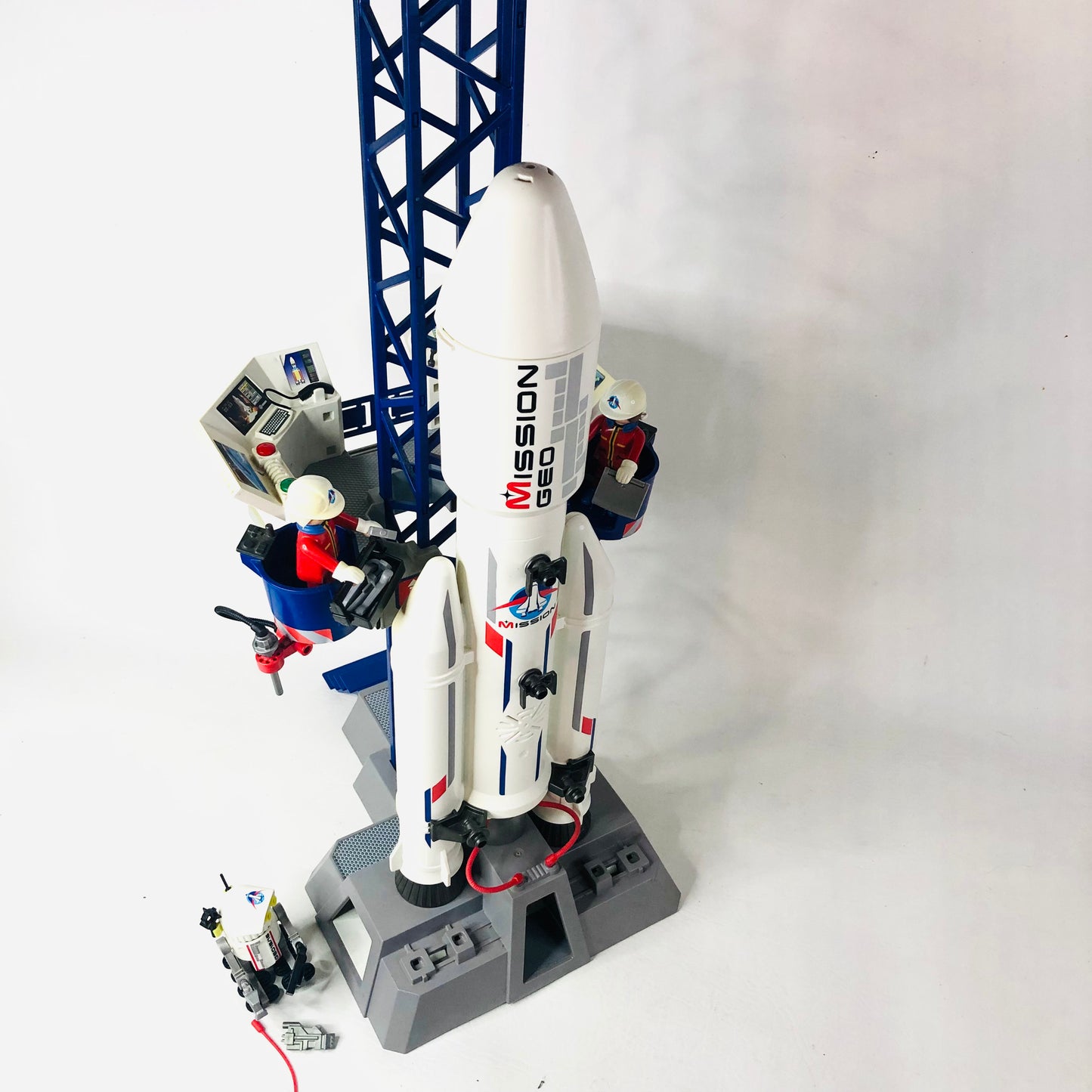 Playmobil Space Rocket with Launch Site (6195) 100% Complete Working Sound Light