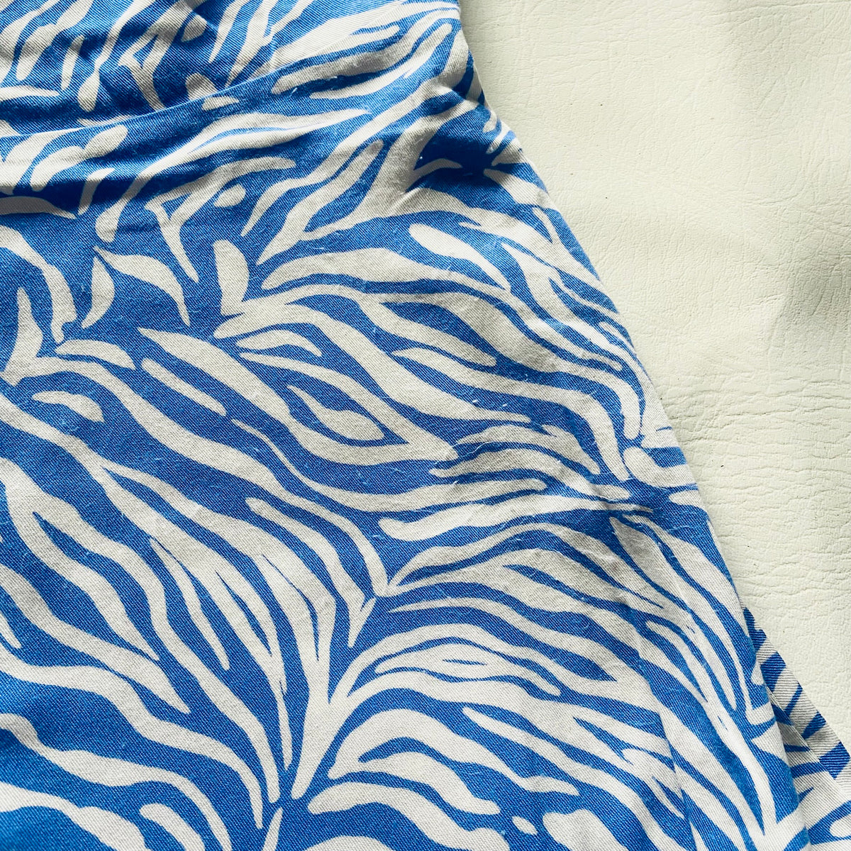 M&S Collection | Blue & White | Zebra Print | Short Mini Shirt Dress | Size 12 | Summer Party