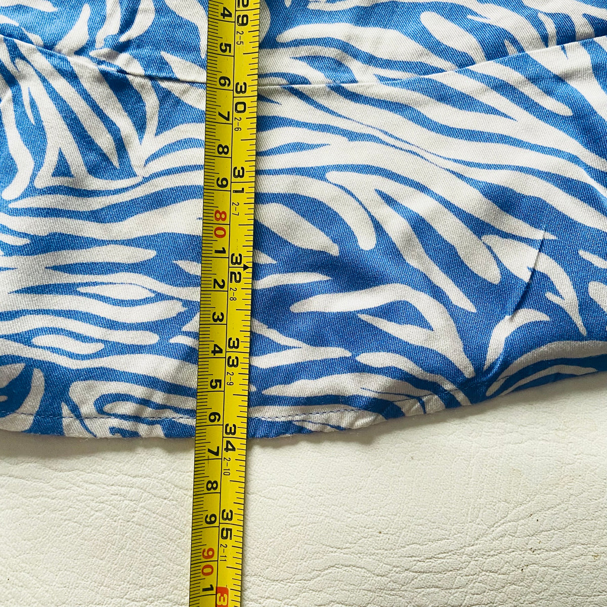 M&S Collection | Blue & White | Zebra Print | Short Mini Shirt Dress | Size 12 | Summer Party