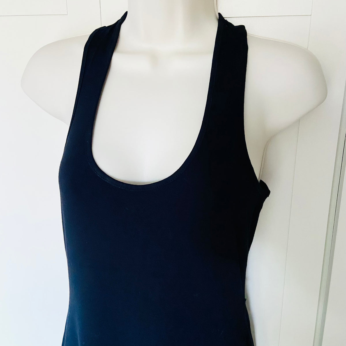 Cynthia Rowley | Minimalist | Black | Tank Maxi Midi Dress | Size 8 | Racer Back | Jersey Casual