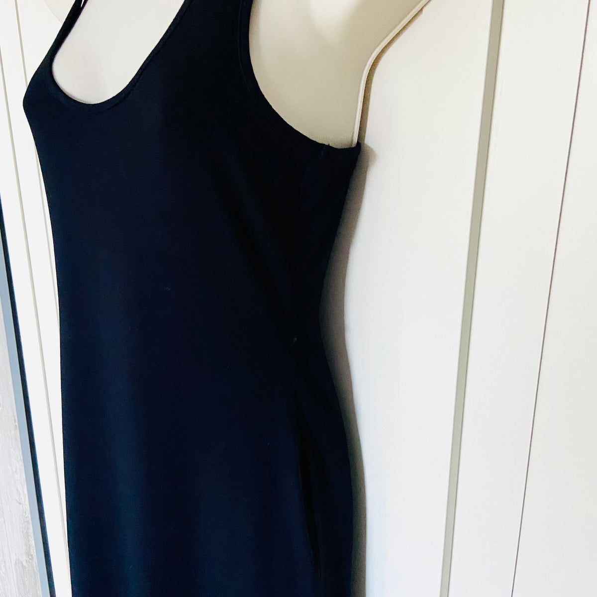 Cynthia Rowley | Minimalist | Black | Tank Maxi Midi Dress | Size 8 | Racer Back | Jersey Casual