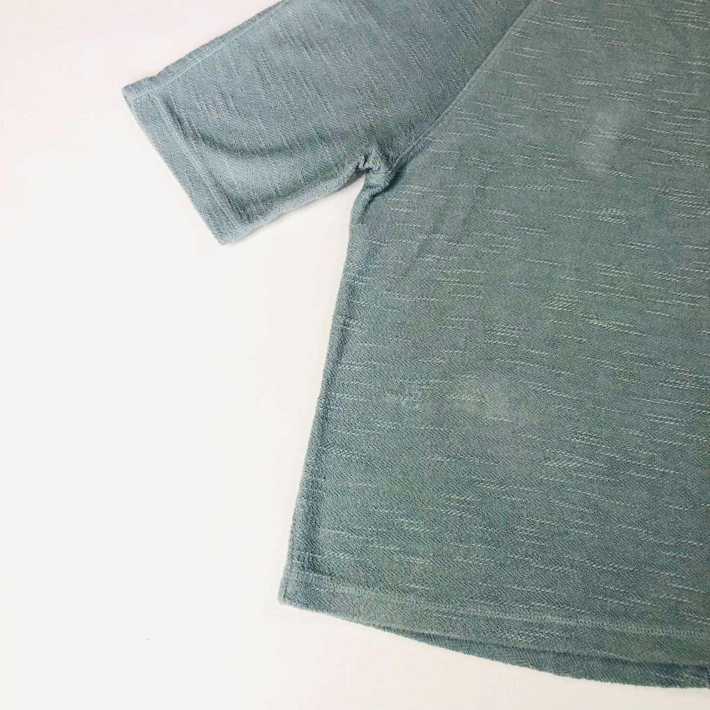 Jigsaw Embossed Relaxed Fit Smock Style Jumper Top Duck Egg Blue Size S/M