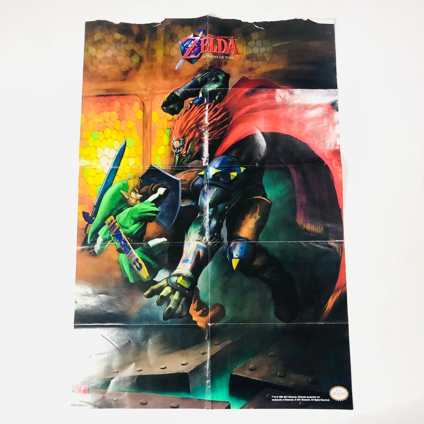 The Legend of Zelda Ocarina of Time 3D Nintendo 3DS Rare Poster 53 x 79cm (2011)