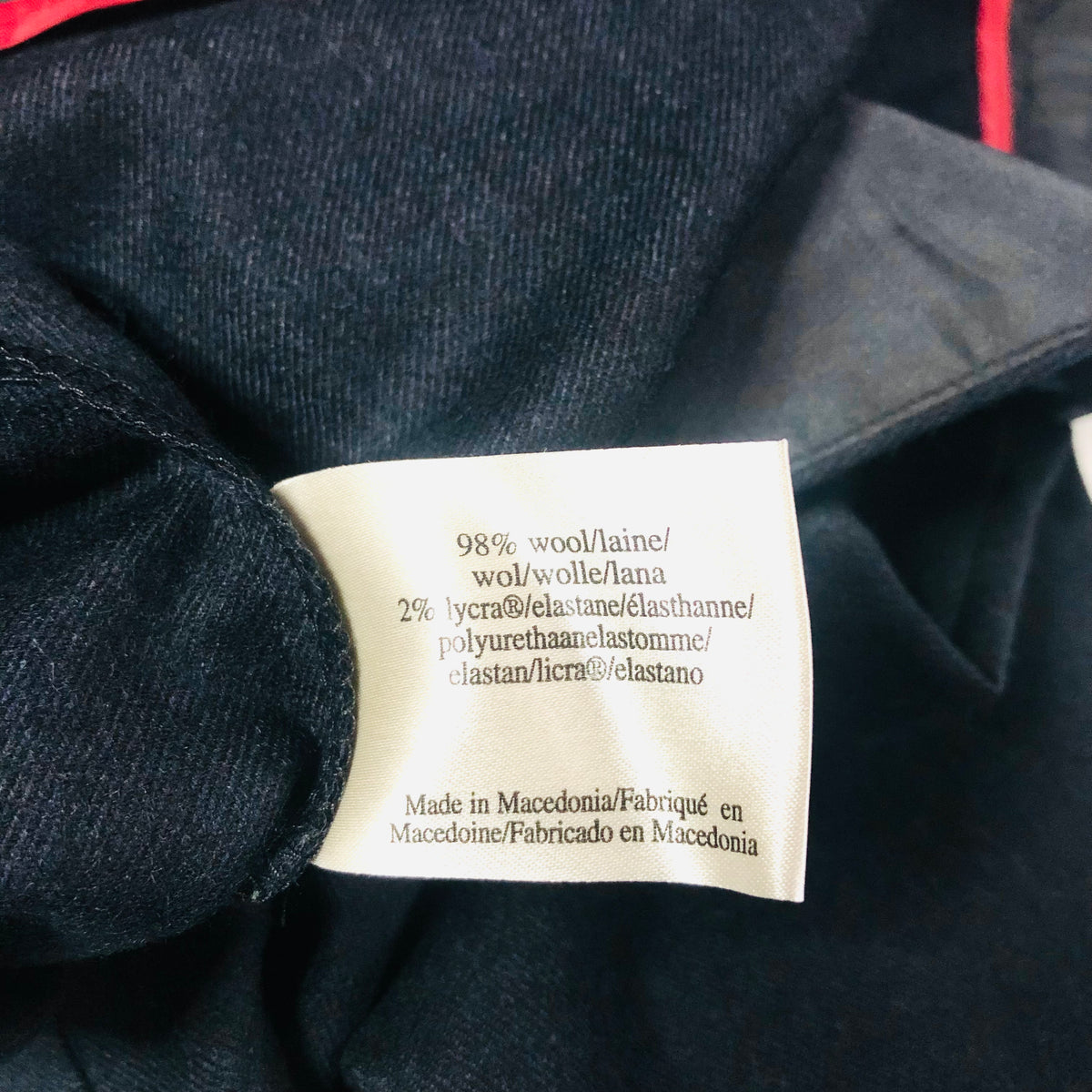 Laura Ashley Essentials Darl Navy Blue Wool Ladies Wide Leg Smart Trousers Size 18