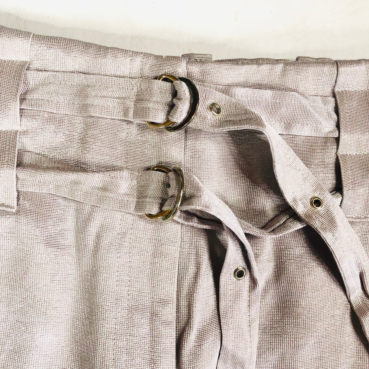 River Island Silver High Waisted Cargo Trousers Size 10