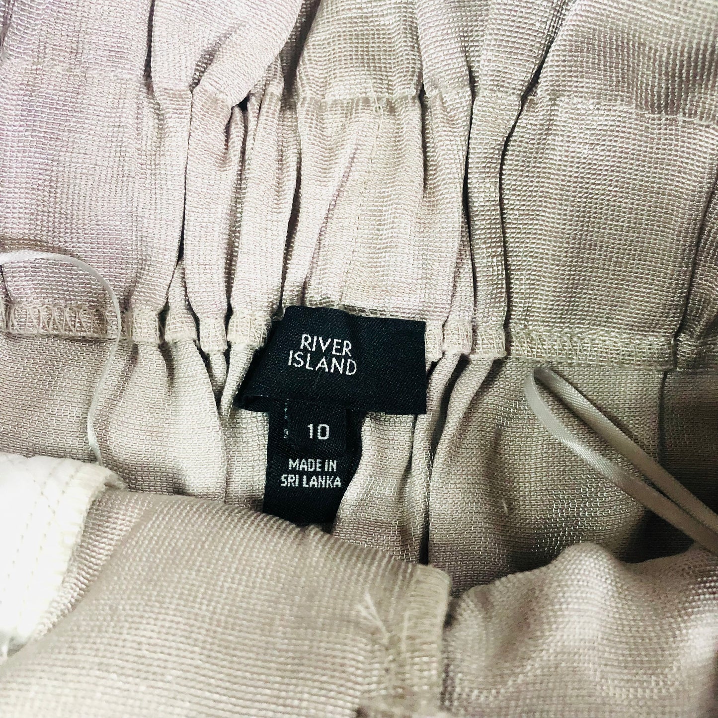 River Island Silver High Waisted Cargo Trousers Size 10