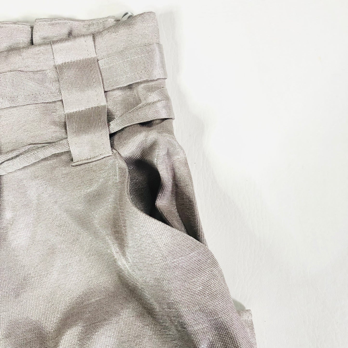 River Island Silver High Waisted Cargo Trousers Size 10