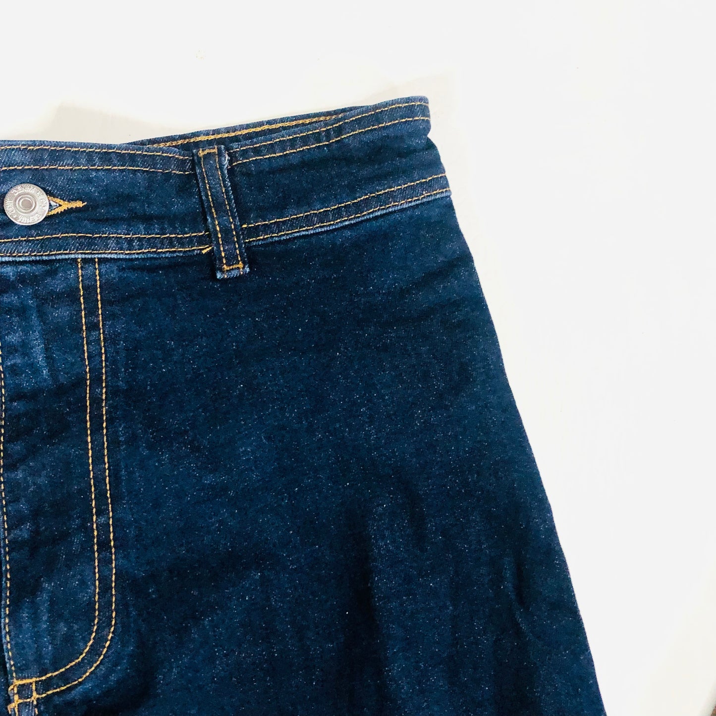 F&F (Tesco) Dark Wash Denim High Waisted Wide Leg Jeans Size 8