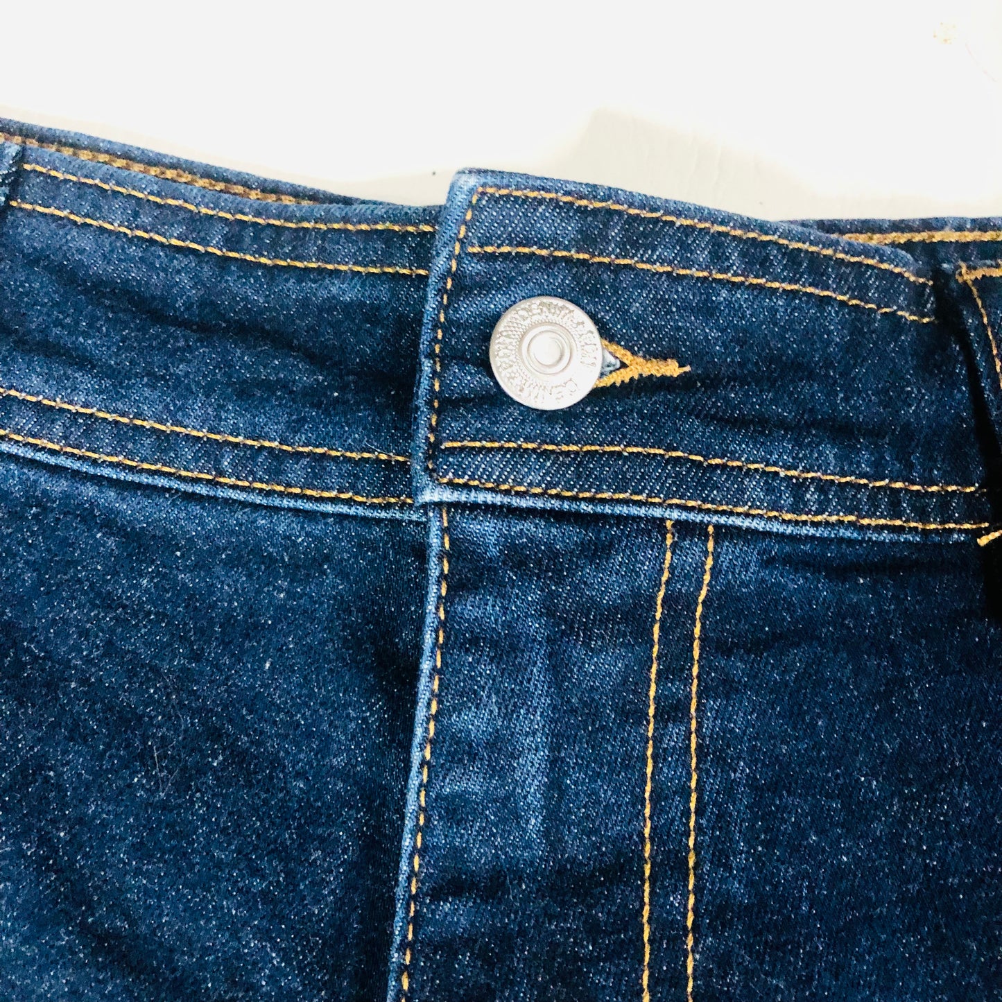 F&F (Tesco) Dark Wash Denim High Waisted Wide Leg Jeans Size 8