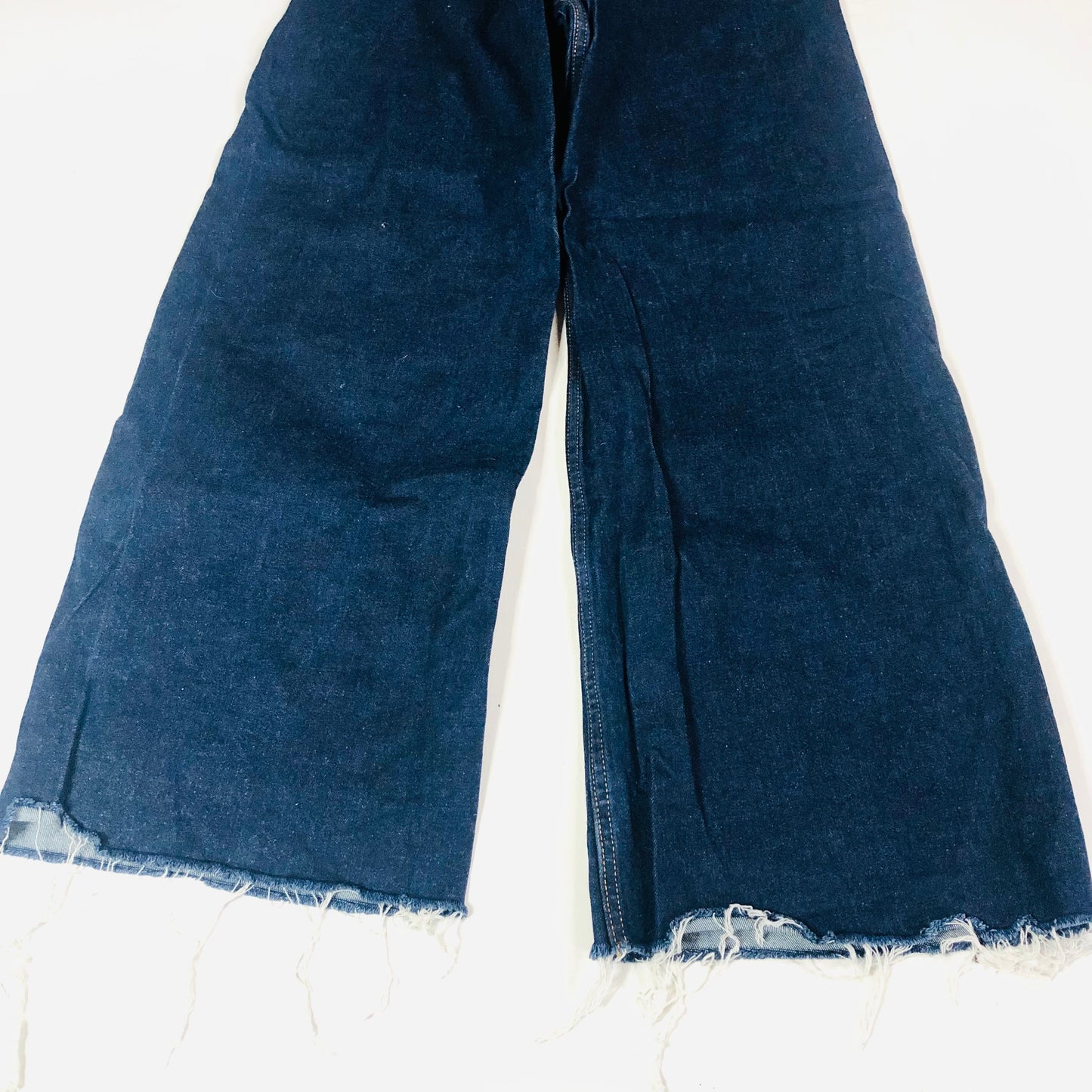 F&F (Tesco) Dark Wash Denim High Waisted Wide Leg Jeans Size 8