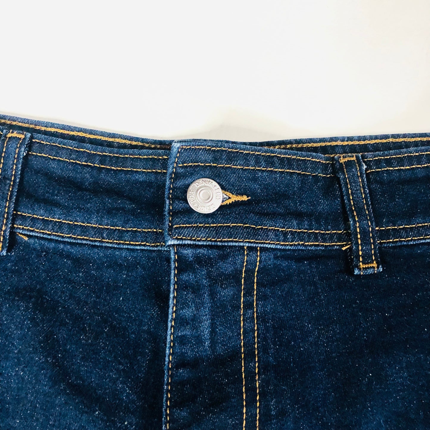 F&F (Tesco) Dark Wash Denim High Waisted Wide Leg Jeans Size 8