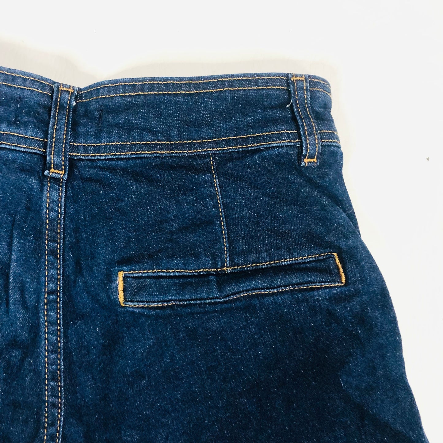 F&F (Tesco) Dark Wash Denim High Waisted Wide Leg Jeans Size 8