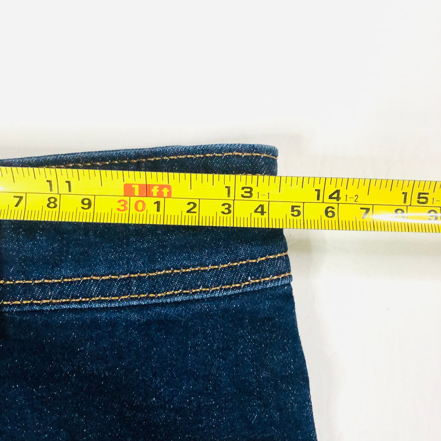 F&F (Tesco) Dark Wash Denim High Waisted Wide Leg Jeans Size 8