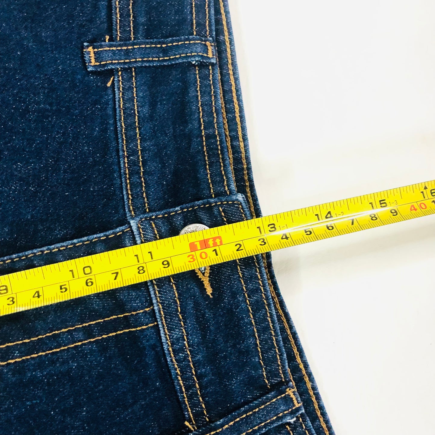 F&F (Tesco) Dark Wash Denim High Waisted Wide Leg Jeans Size 8