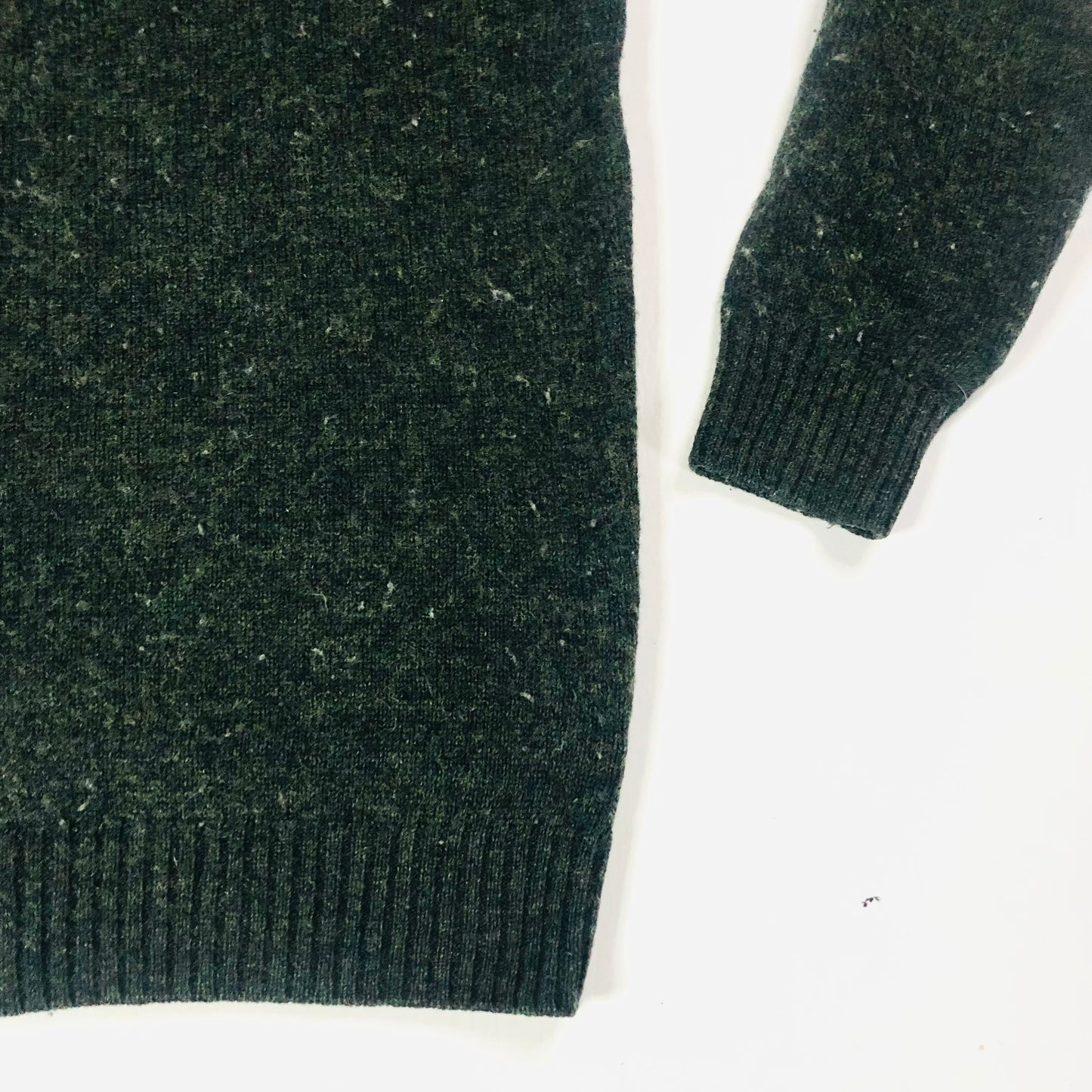 Easy (Matalan) Forest Green 100% Lambs Wool Mens V-neck Jumper Size Small