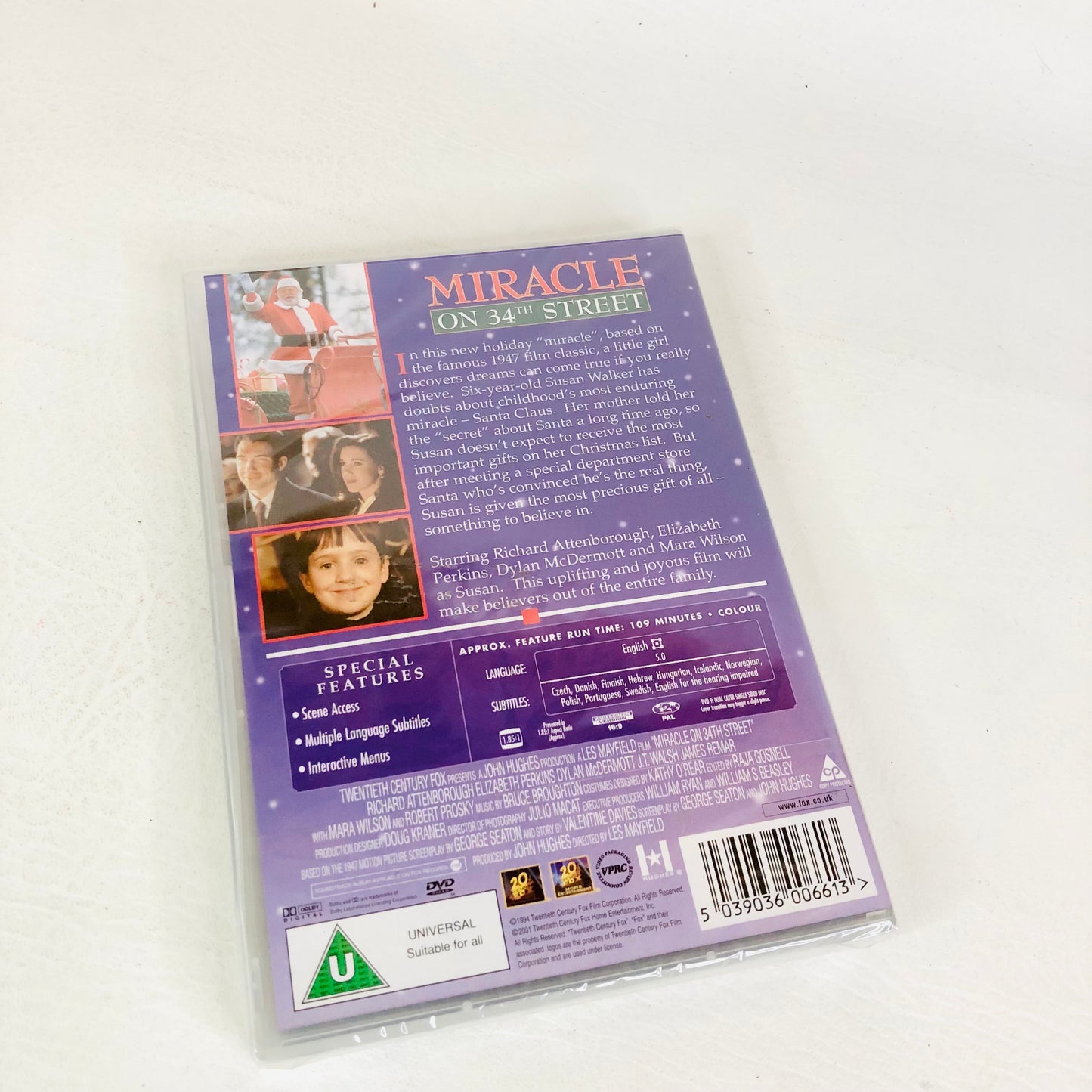 Miracle on 34th Street Sealed DVD Movie Christmas Film (1994/2001)