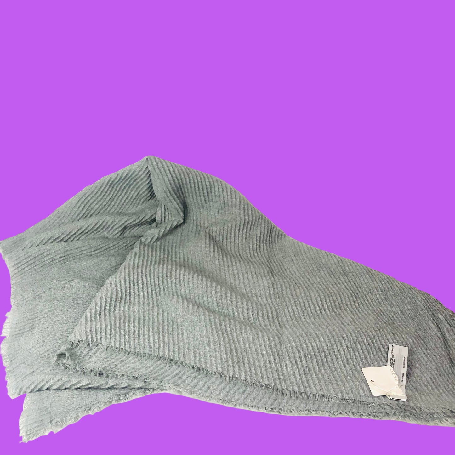 Primark Grey Crinkle Lightweight Scarf (70 X 178 CM)  NEW With Tags