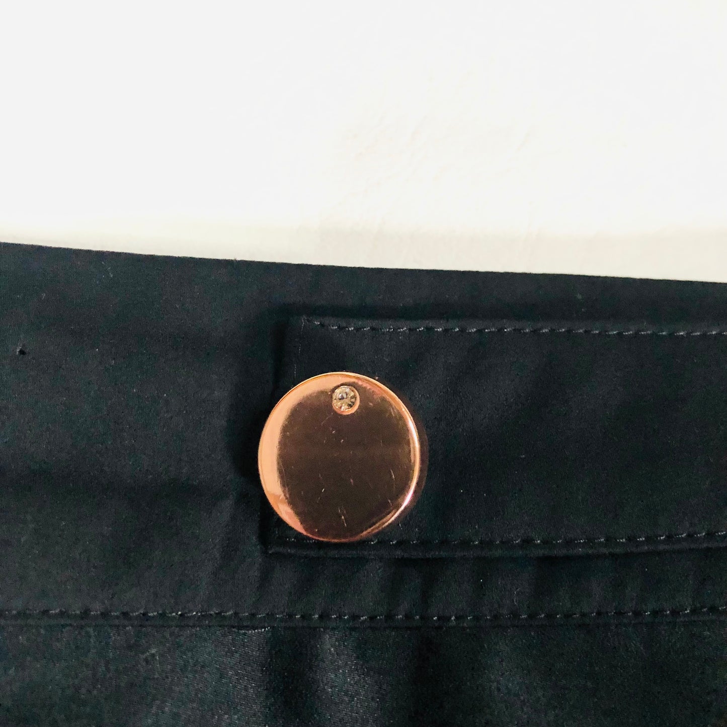 Per Una Orange & Black Lightweight Silky Satin Pencil Wiggle Straight Skirt Size 12