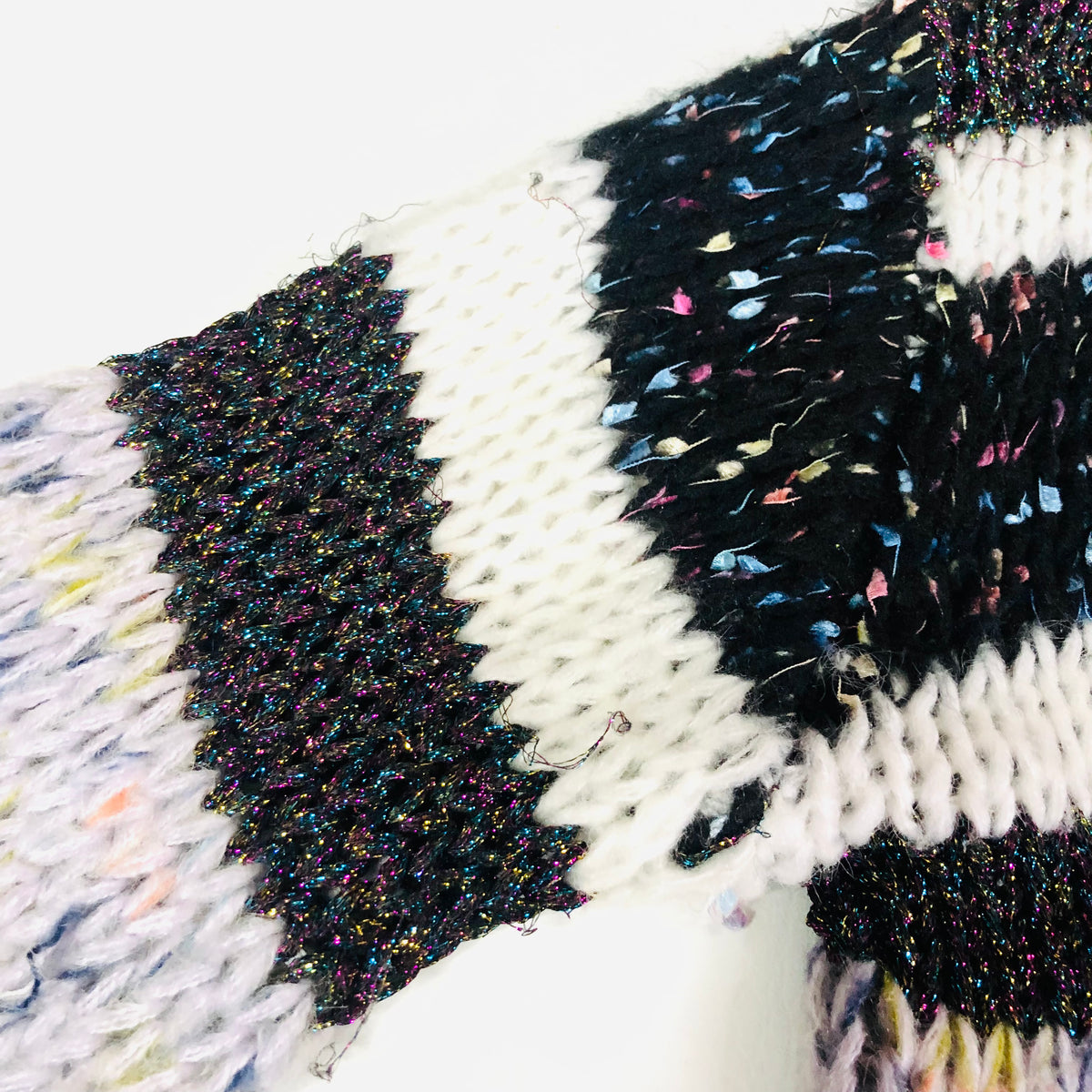 Anthropologie Heartloom Ariah Textured Cardigan Chunky Knit Black & White Size Medium