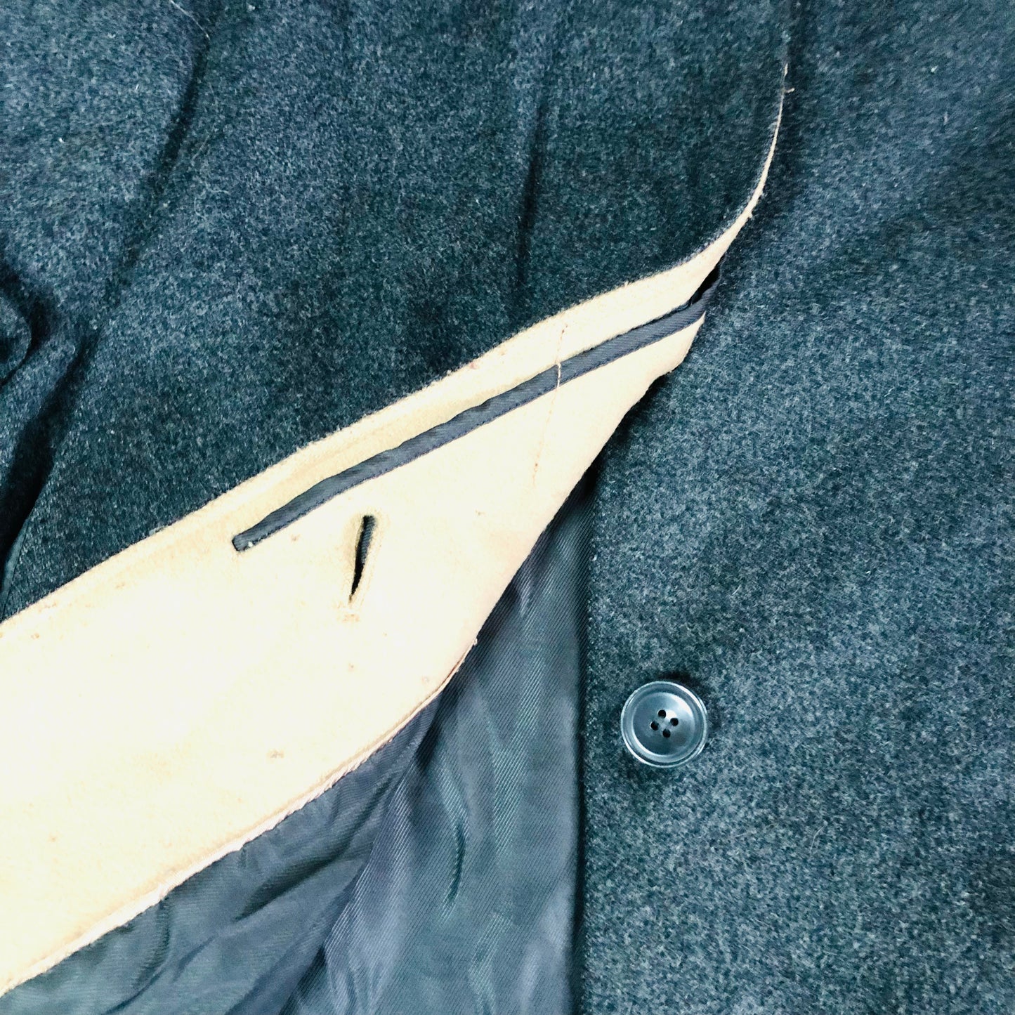 M&S Collarless Coat Jacket Grey Wool & Cashmere Blend Smart Occassion Nova Tides Size UK 14
