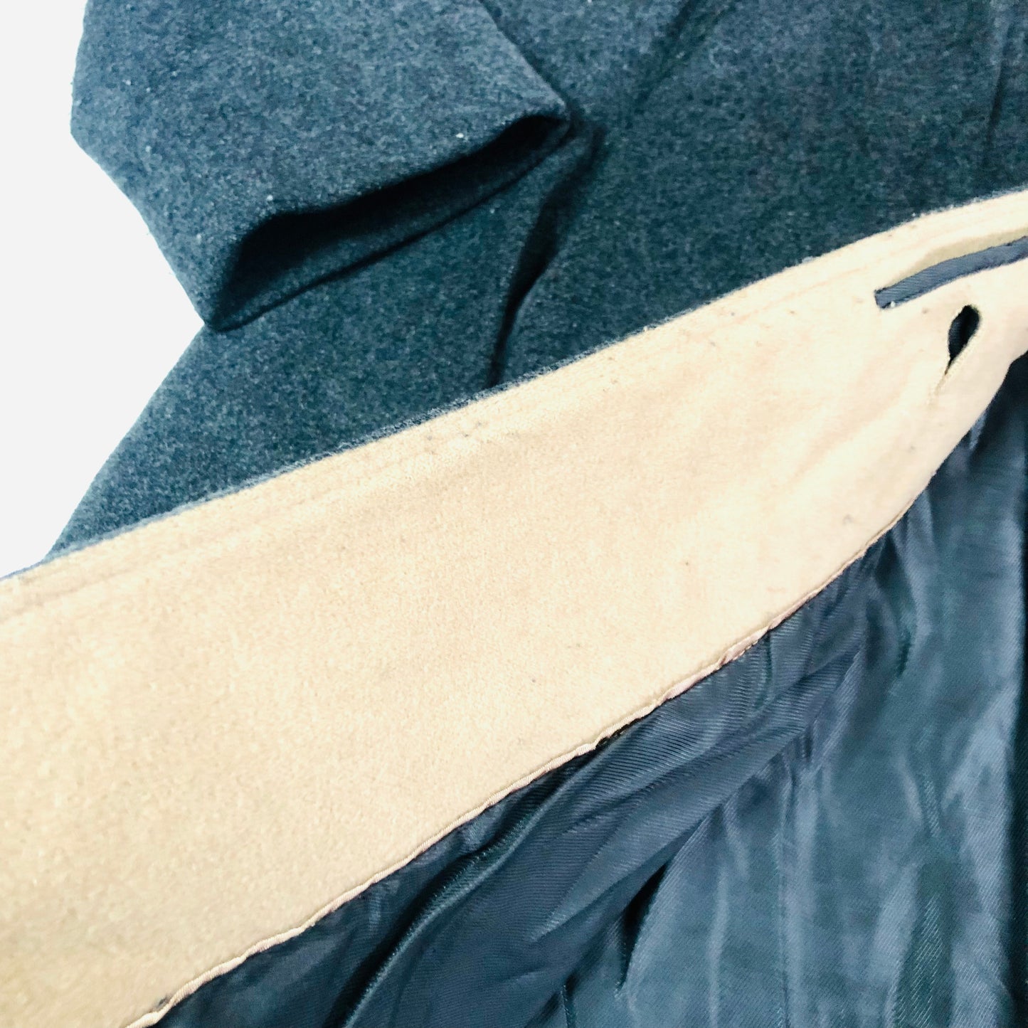M&S Collarless Coat Jacket Grey Wool & Cashmere Blend Smart Occassion Nova Tides Size UK 14