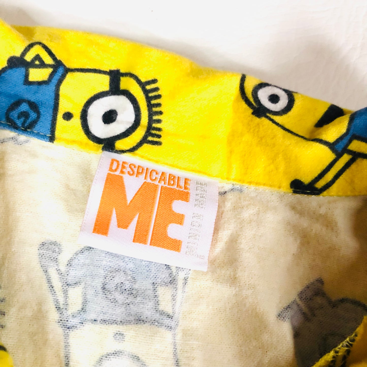 Childrens Unisex Minions Yellow & Blue Brushed Cotton Two Piece Button Down Pyjama Set Age 13 Years