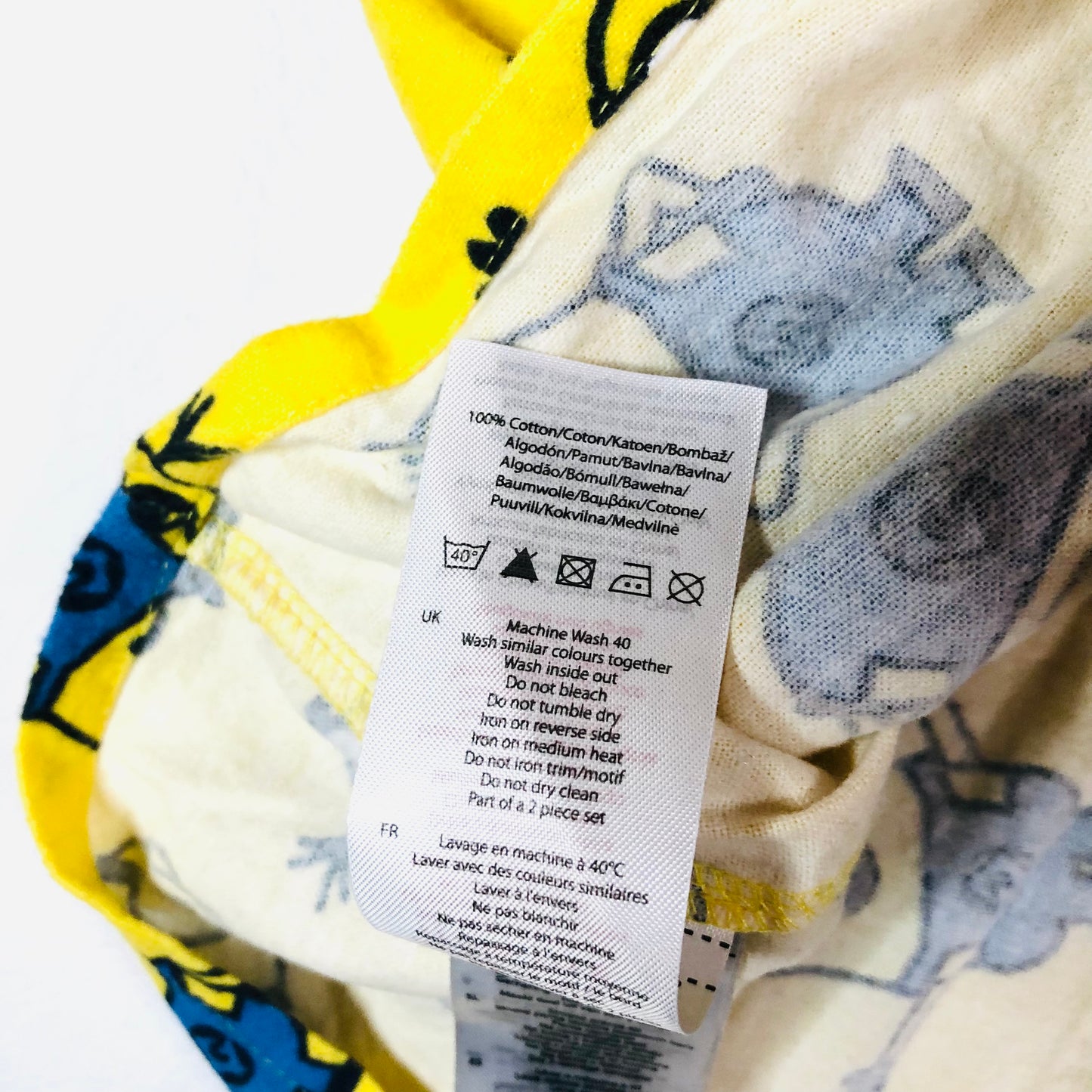 Childrens Unisex Minions Yellow & Blue Brushed Cotton Two Piece Button Down Pyjama Set Age 13 Years