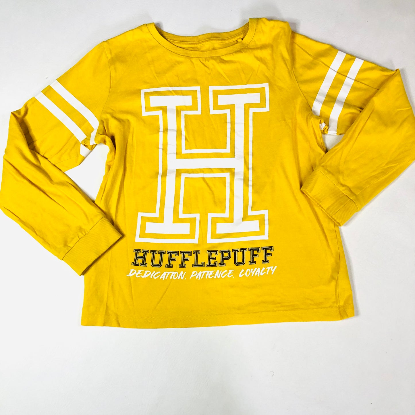 TU Harry Potter Hufflepuff Yellow Two Piece 100% Cotton Unisex Kids Pyjamas Age 11-12 Years
