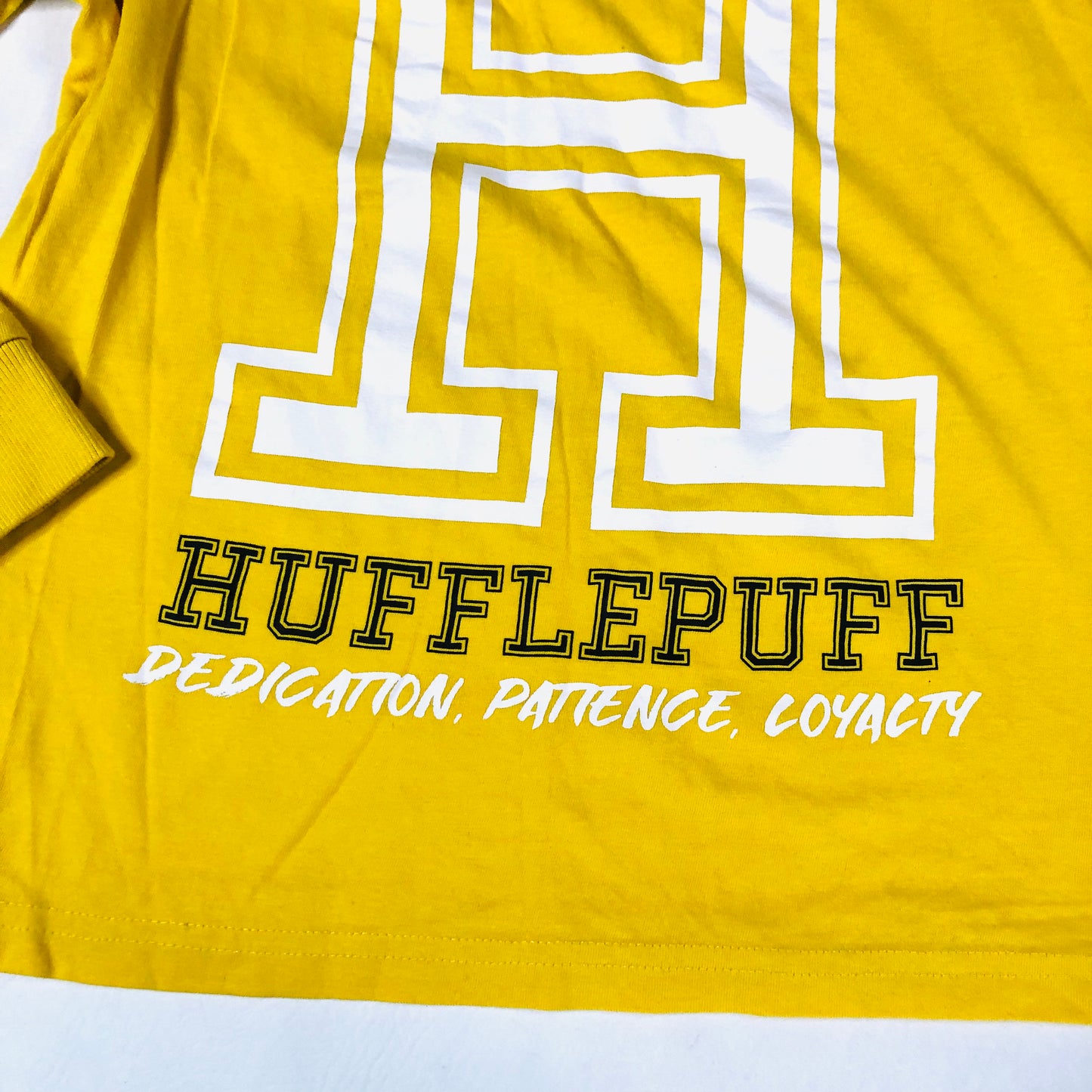 TU Harry Potter Hufflepuff Yellow Two Piece 100% Cotton Unisex Kids Pyjamas Age 11-12 Years