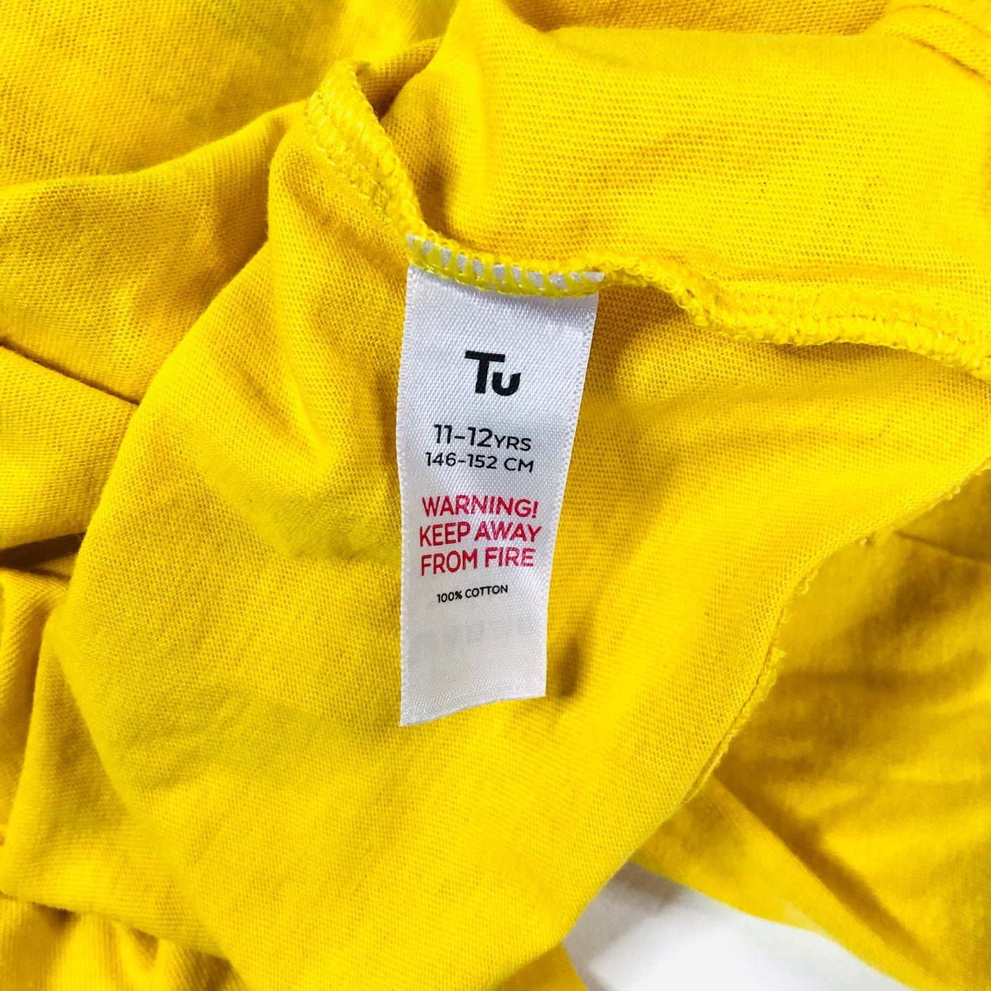 TU Harry Potter Hufflepuff Yellow Two Piece 100% Cotton Unisex Kids Pyjamas Age 11-12 Years