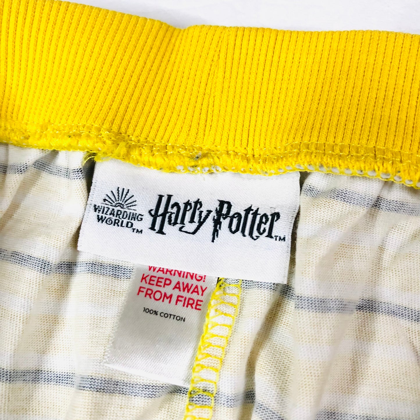 TU Harry Potter Hufflepuff Yellow Two Piece 100% Cotton Unisex Kids Pyjamas Age 11-12 Years