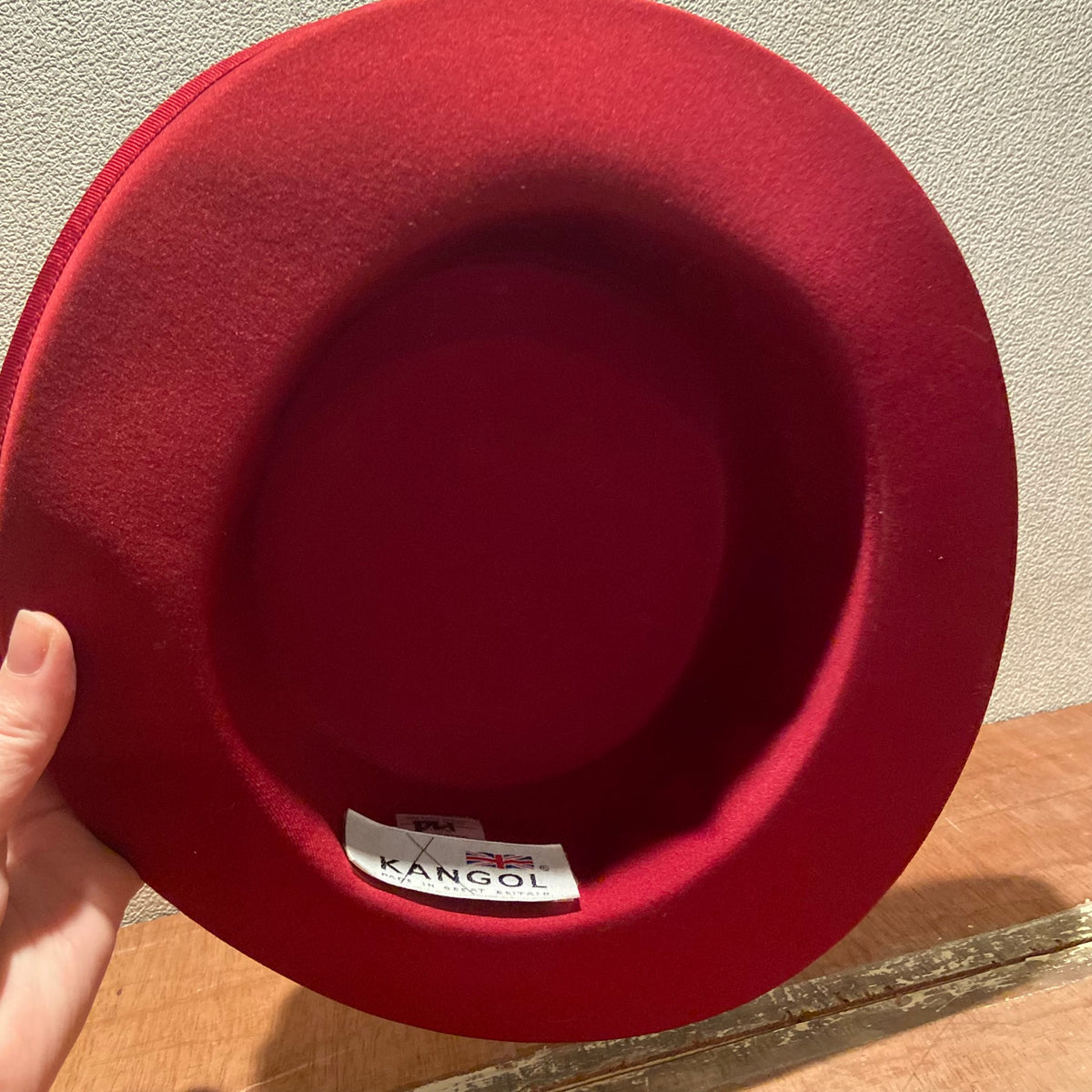 True Vintage | Kangol | Red | Upturned Breton Sailor Boater Hat | Pleated Band | 80s/90s | Formal Wedding Ascot | Classic | Made in GB