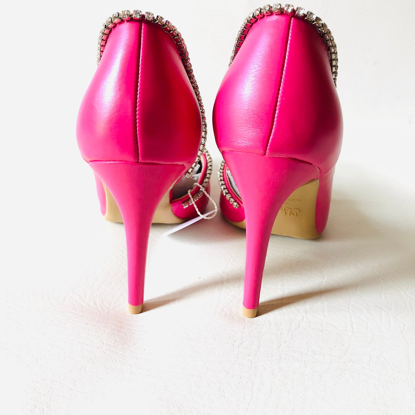 New Look Gemma Collins Too Glam To Give A Pink Diamanté Court Shoe Heels Size 5 NEW