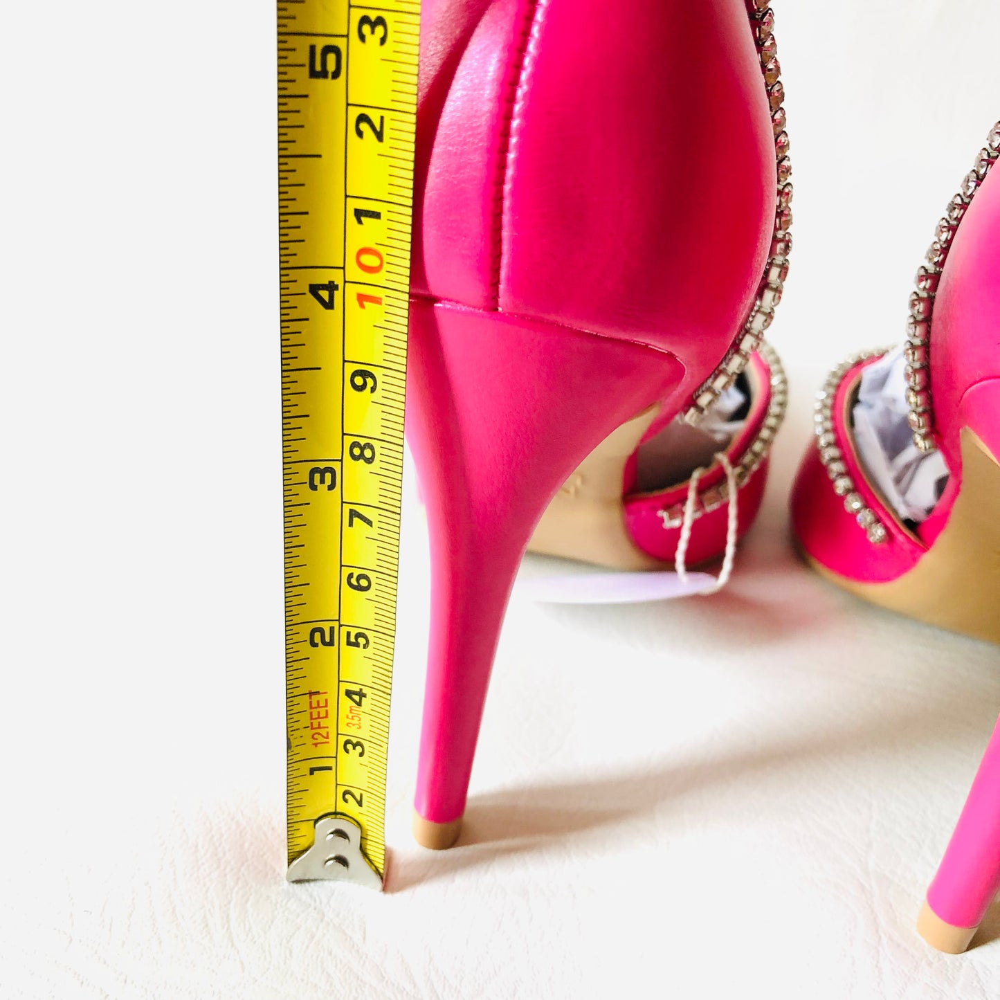 New Look Gemma Collins Too Glam To Give A Pink Diamanté Court Shoe Heels Size 5 NEW