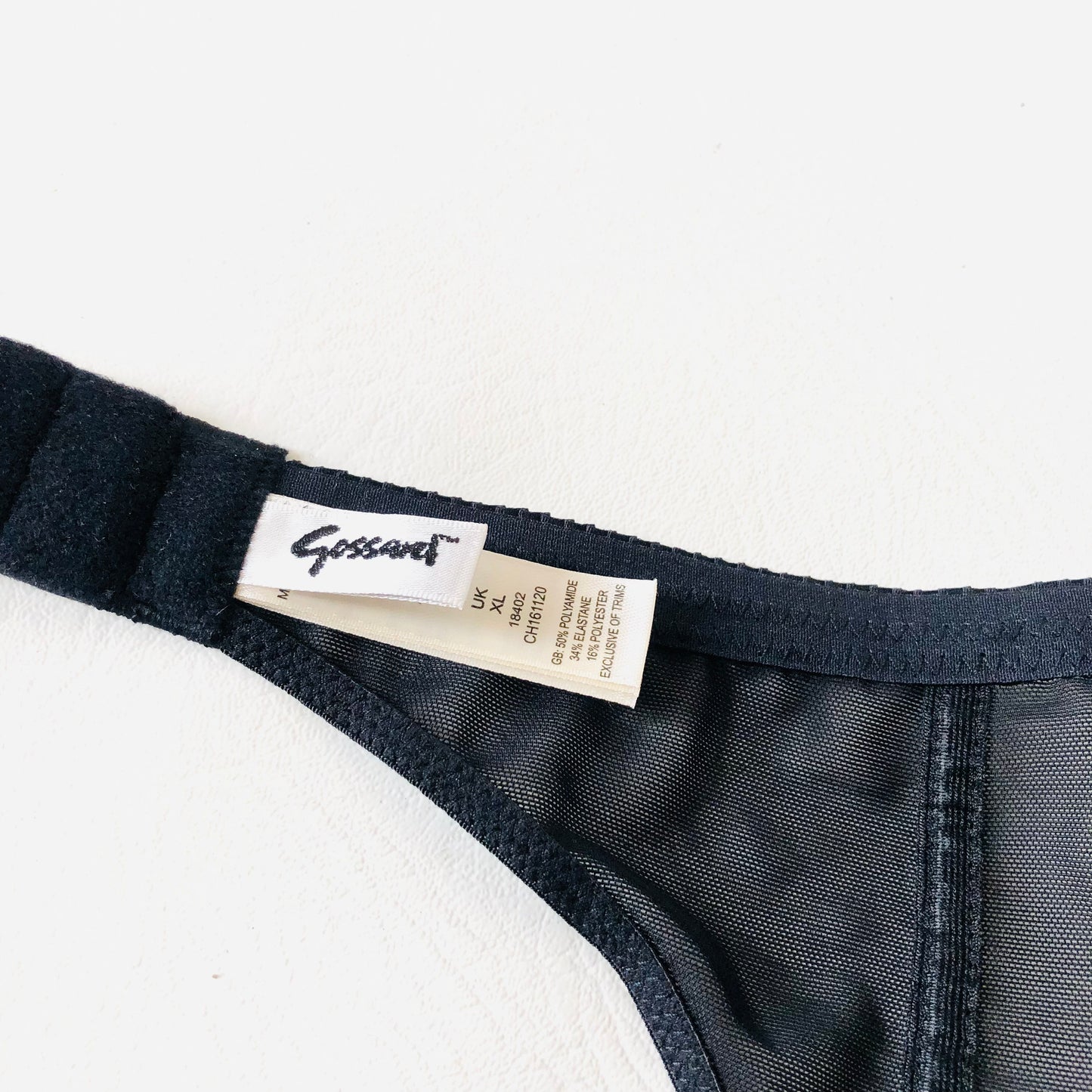 Gossard Illusion Black Red Lace Suspender Belt Lingerie Size XL (16) NEW RRP £29