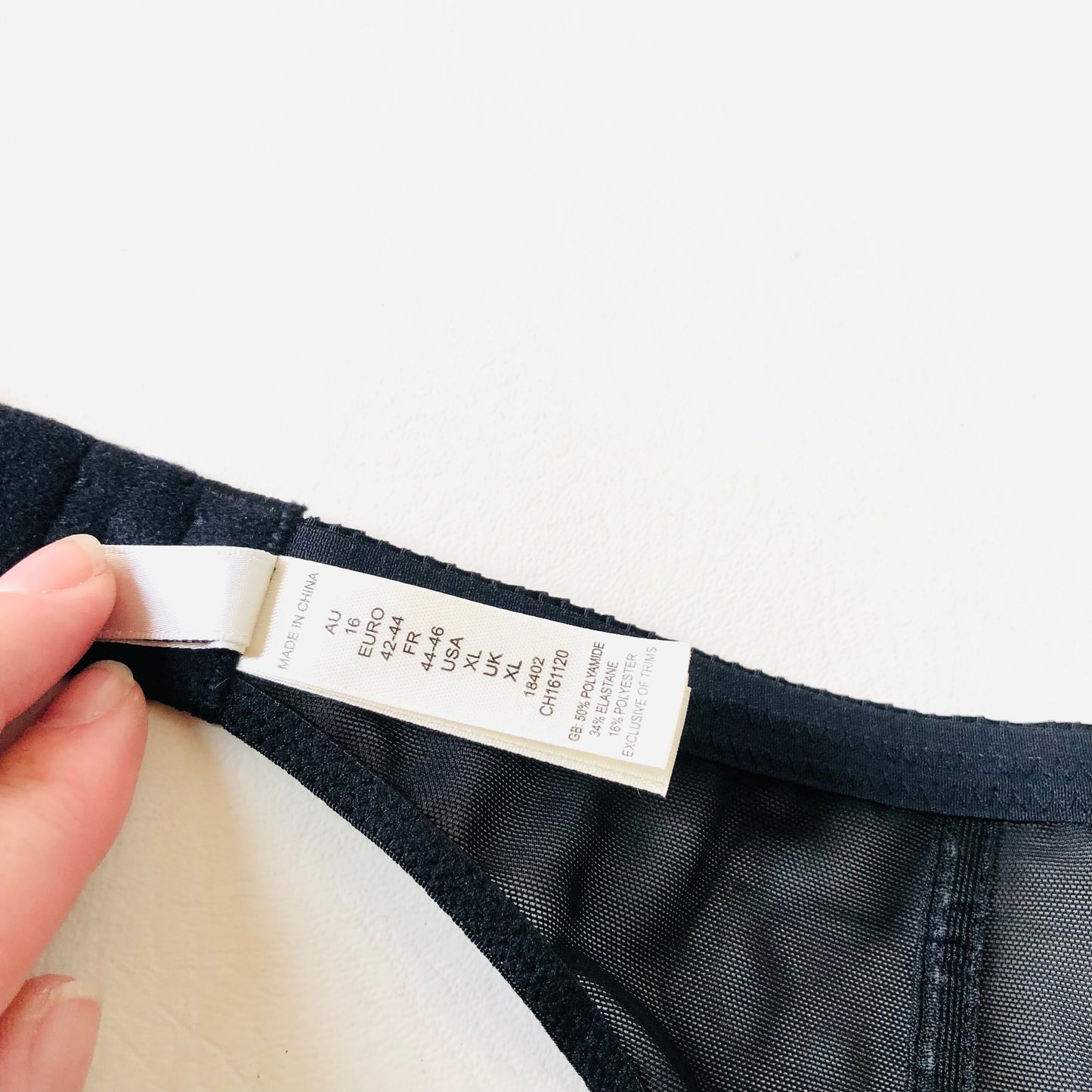 Gossard Illusion Black Red Lace Suspender Belt Lingerie Size XL (16) NEW RRP £29