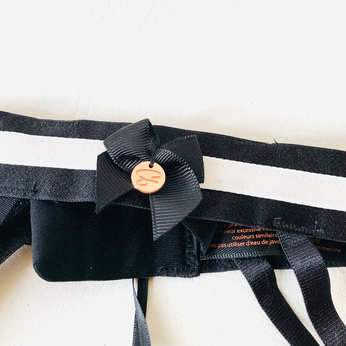 Scantilly By Curvy Kate Decadence Black & White Monochrome Suspender Belt Size Small NEW