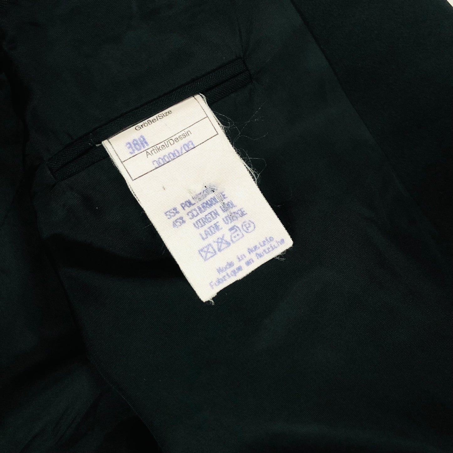 Mens HR Classic Black Two Piece Wool Blend Tuxedo Tux Dinner Suit Size 32S 38R