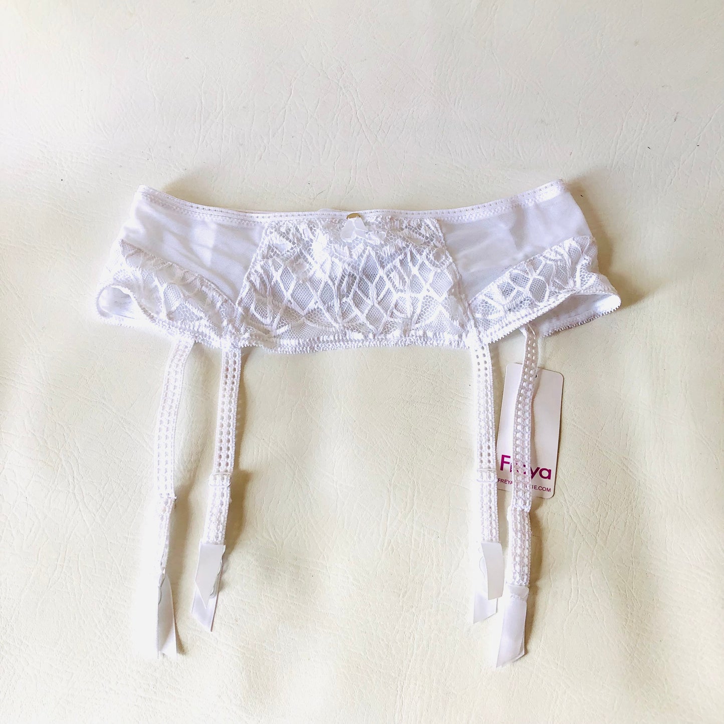 Freya Soiree White Lace Bridal Suspender Garter Belt Lingerie Size XS (UK 6/8) NEW