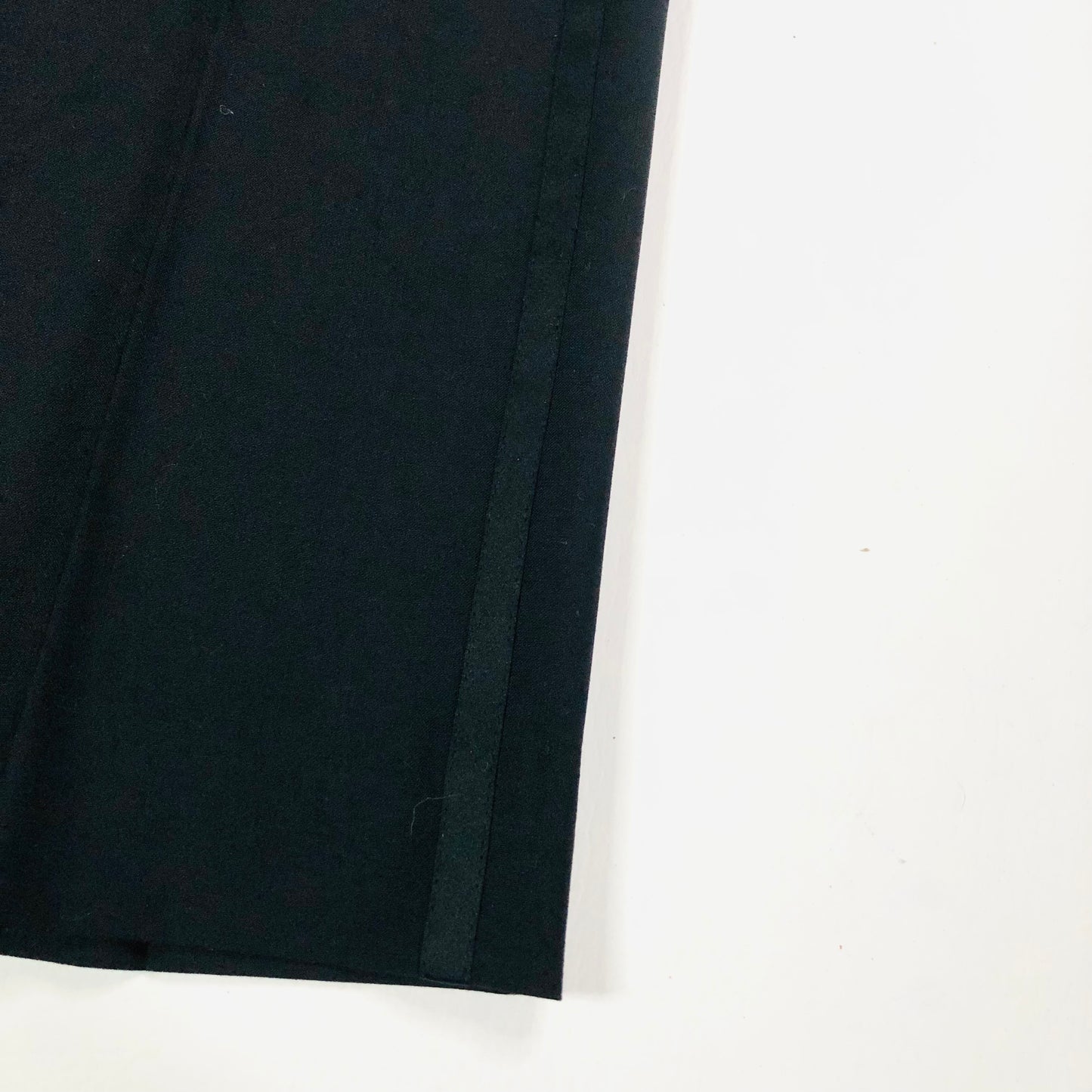 Karl Jackson Black Mens Wool Blend Tuxedo Tux Dinner Suit Trousers Size 32 Short
