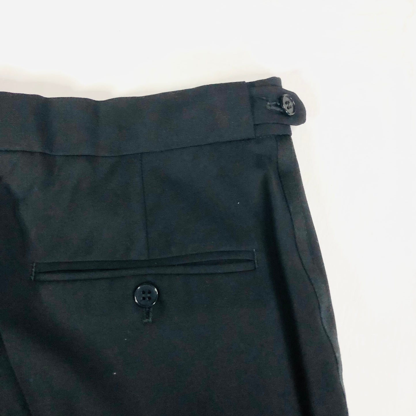 Karl Jackson Black Mens Wool Blend Tuxedo Tux Dinner Suit Trousers Size 32 Short