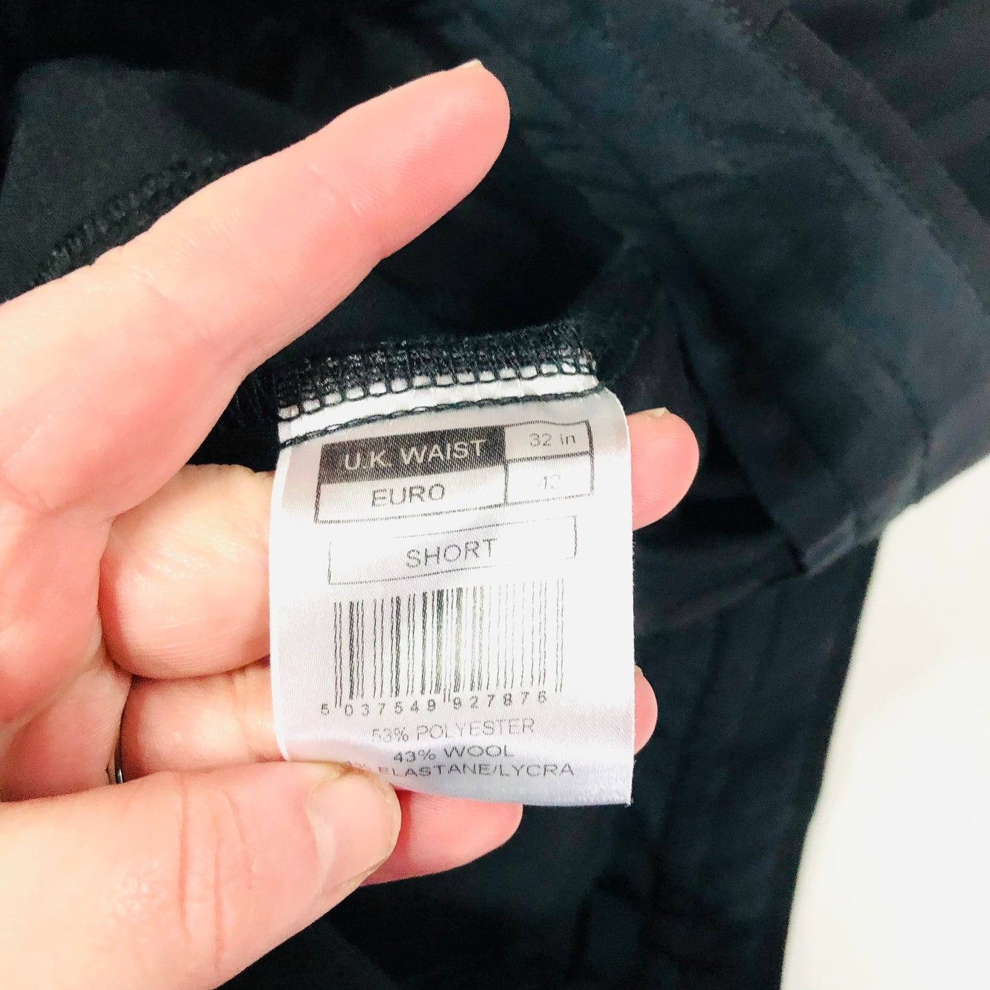 Karl Jackson Black Mens Wool Blend Tuxedo Tux Dinner Suit Trousers Size 32 Short