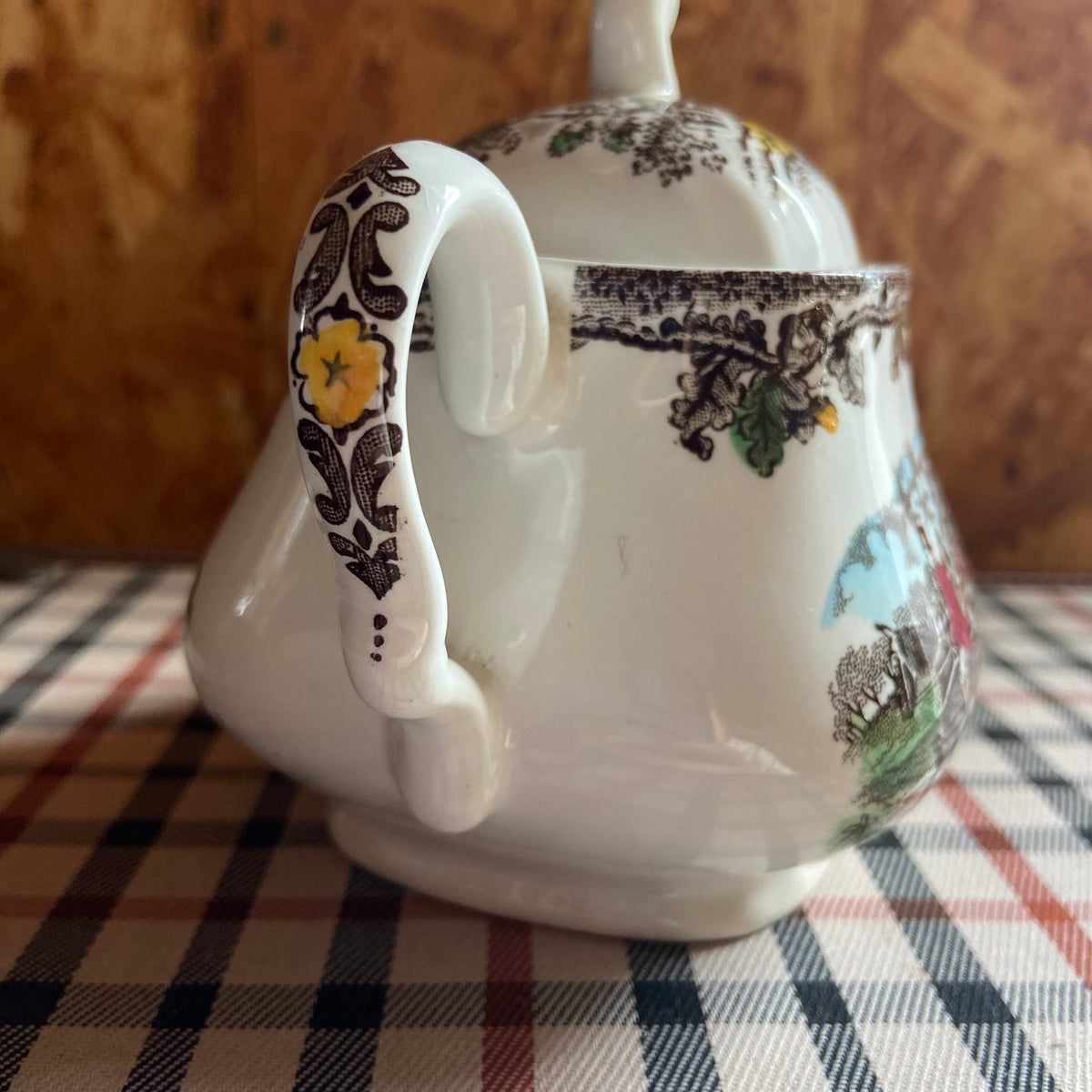 True Vintage | 1950s | Myott | Country Life | Staffordshire | Sugar Bowl and Lid | Hunting Horses | Country Kitchen