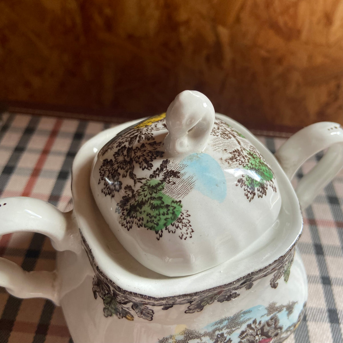 True Vintage | 1950s | Myott | Country Life | Staffordshire | Sugar Bowl and Lid | Hunting Horses | Country Kitchen