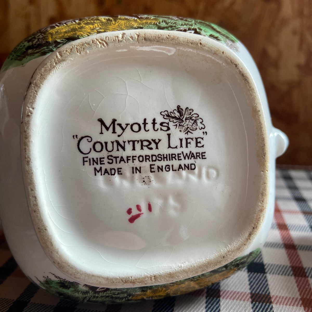 True Vintage | 1950s | Myott | Country Life | Staffordshire | Sugar Bowl and Lid | Hunting Horses | Country Kitchen