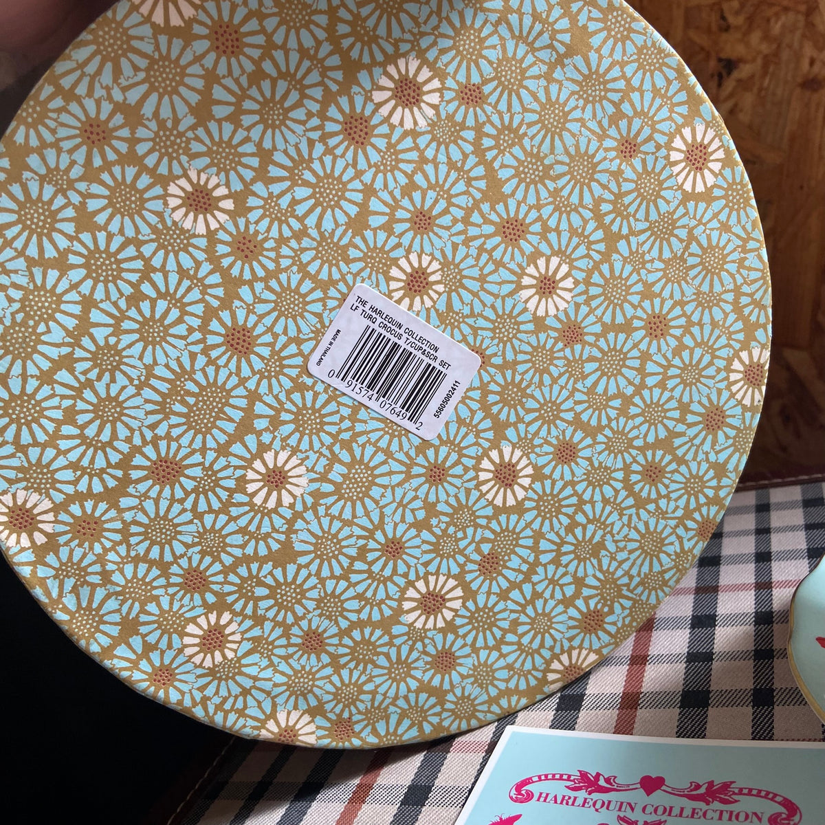 Wedgwood | China Harlequin Collection | Turquoise | Crocus Footed Tea Cup & Saucer | Bridgerton Style | NEW Boxed